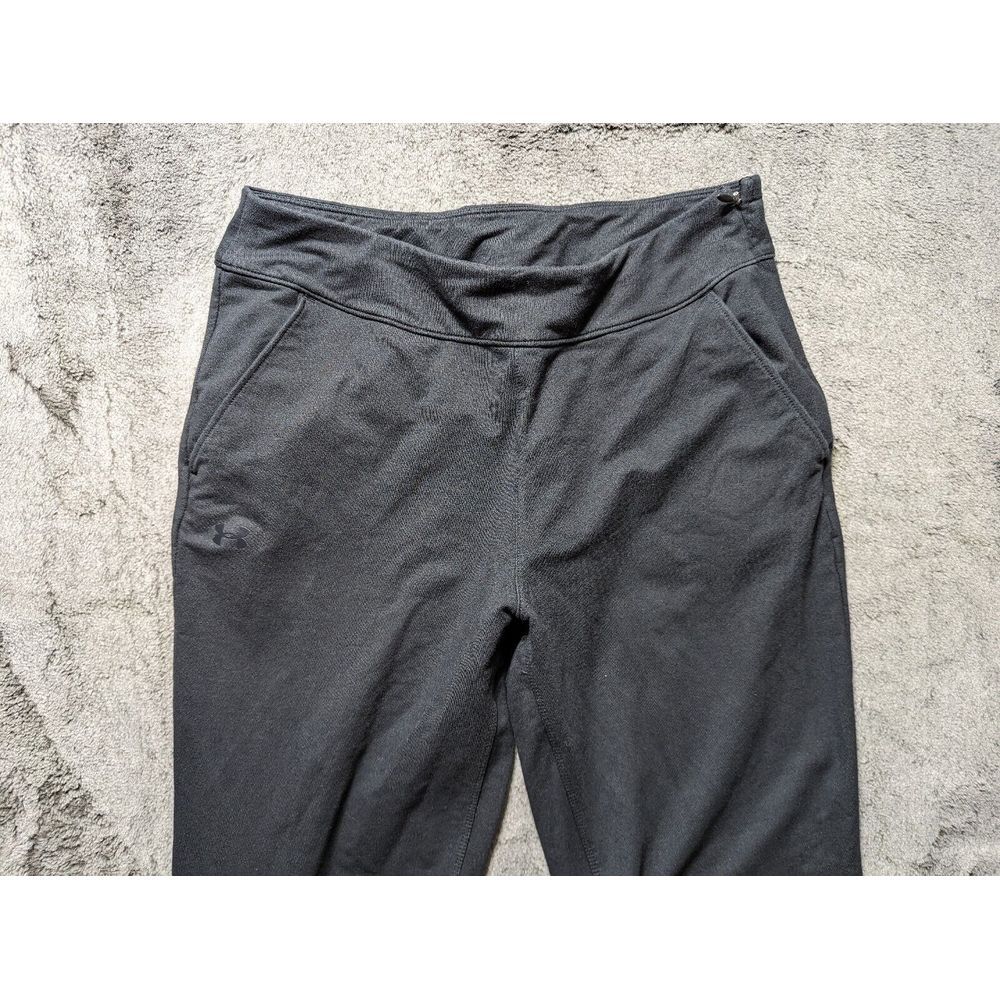 Under Armour Fitted Pants Women's Size Small Black Side Zipper - Picture 3 of 15